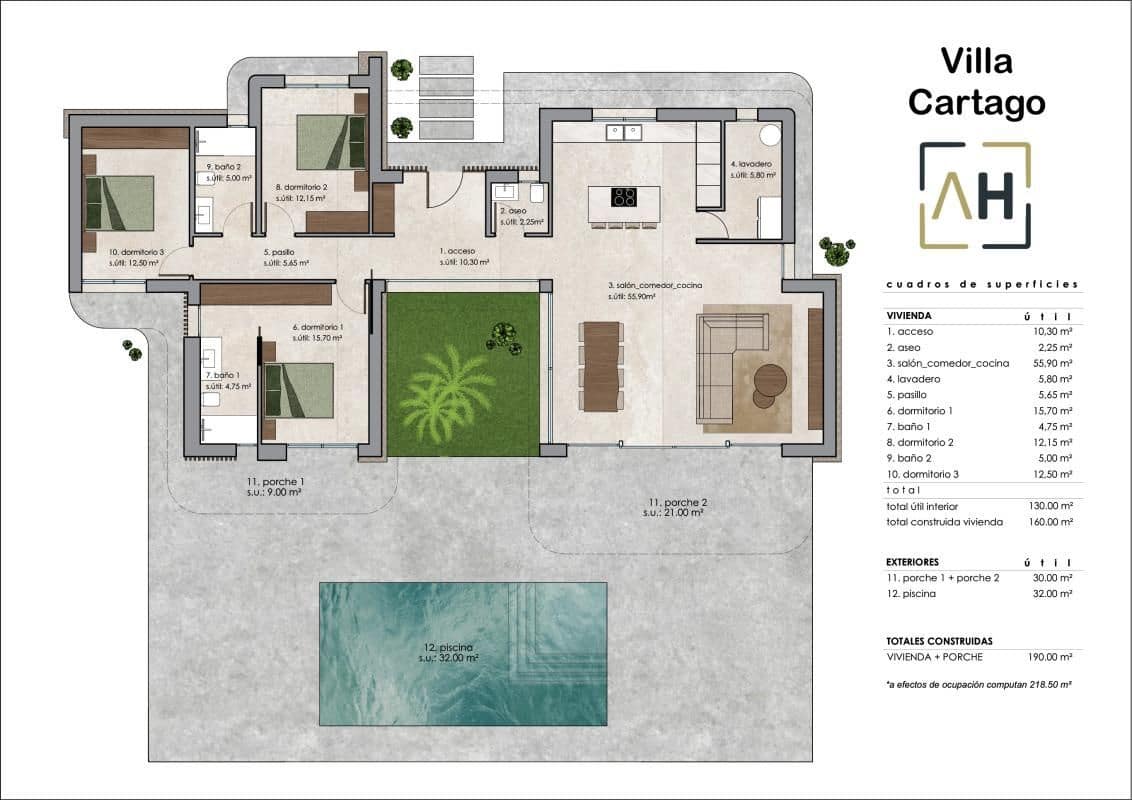 3 sypialnia Willa na sprzedaż w Monforte del Cid z basenem - 525 000 € (Ref: 9896541)