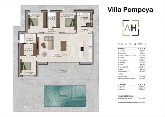 3 sovrum Villa till salu i Hondón de los Frailes med pool - 502 000 € (Ref: 9899063)