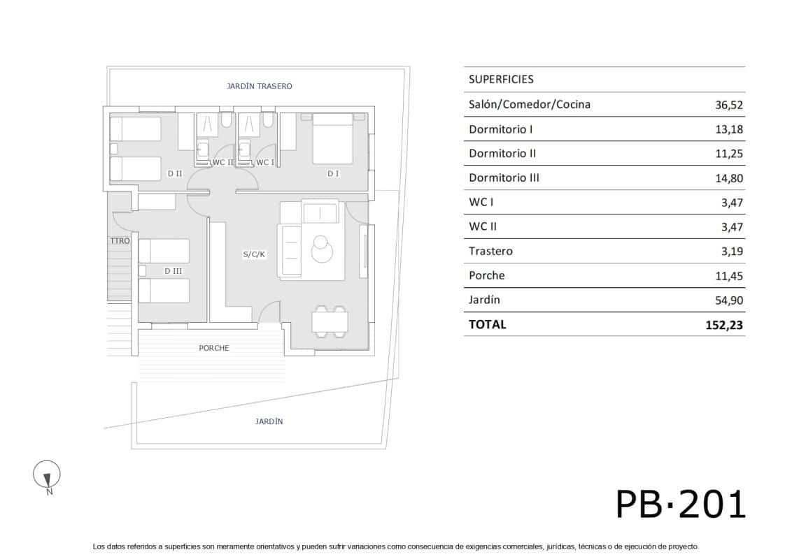 3 camera da letto Bungalow in vendita in San Miguel de Salinas con piscina - 259.900 € (Rif: 9900308)