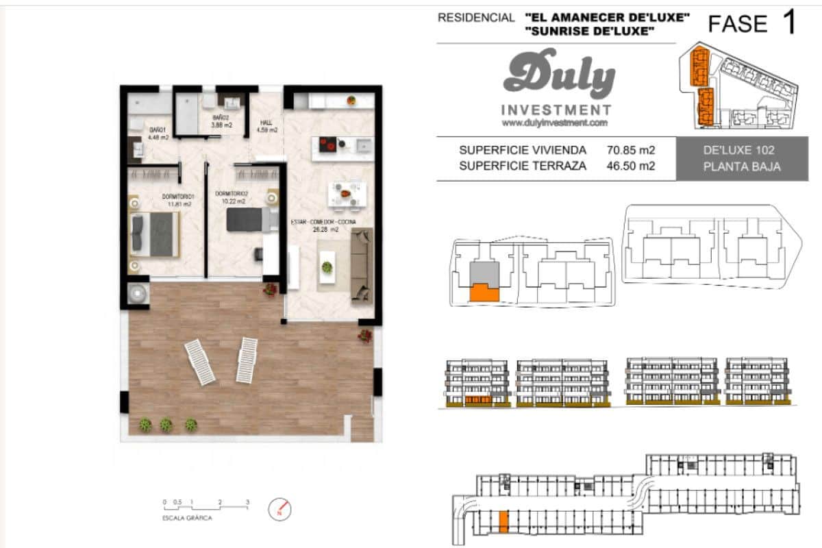 2 makuuhuone Huoneisto myytävänä paikassa Orihuela Costa mukana uima-altaan - 575 000 € (Ref: 9908222)