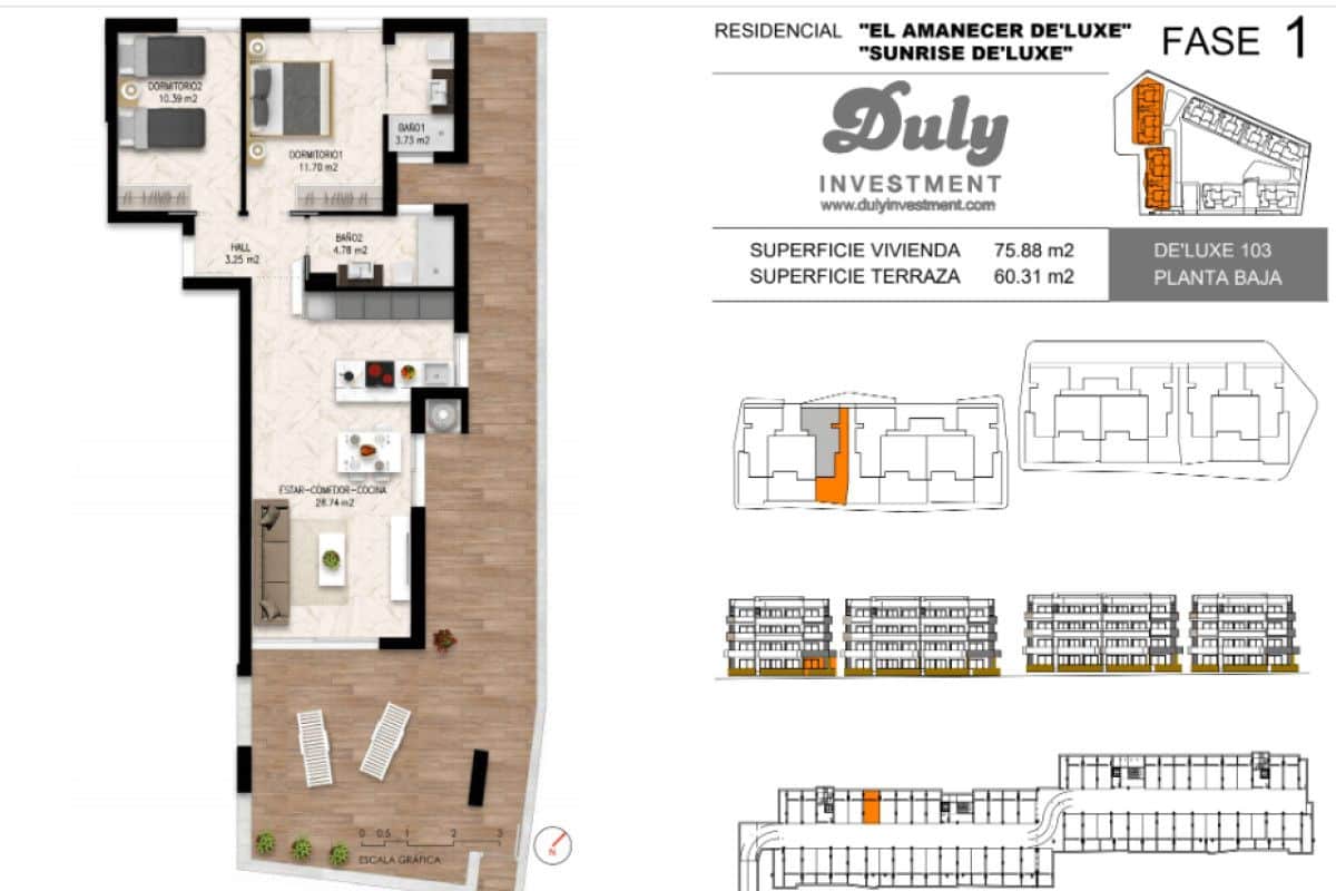 2 makuuhuone Huoneisto myytävänä paikassa Orihuela Costa mukana uima-altaan - 575 000 € (Ref: 9908222)