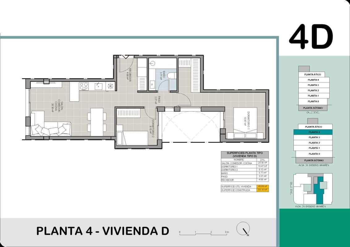 2 soverom Leilighet til salgs i Torrevieja med svømmebasseng - € 255 000 (Ref: 9936613)