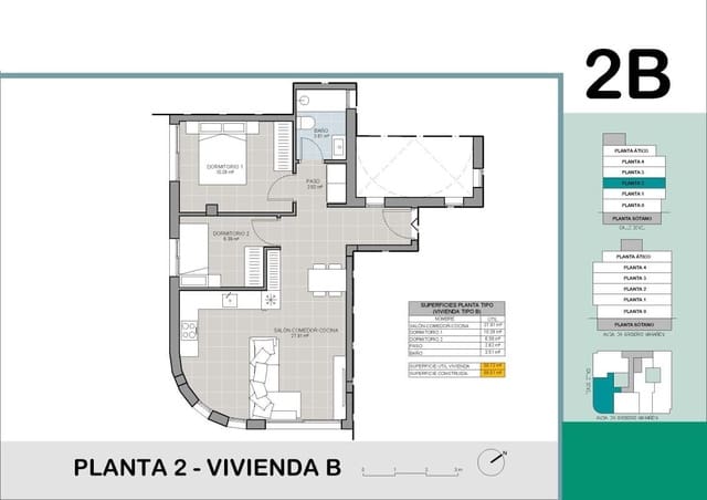 2 soverom Leilighet til salgs i Playa del Acequión, Torrevieja med svømmebasseng - € 255 000 (Ref: 9936613)