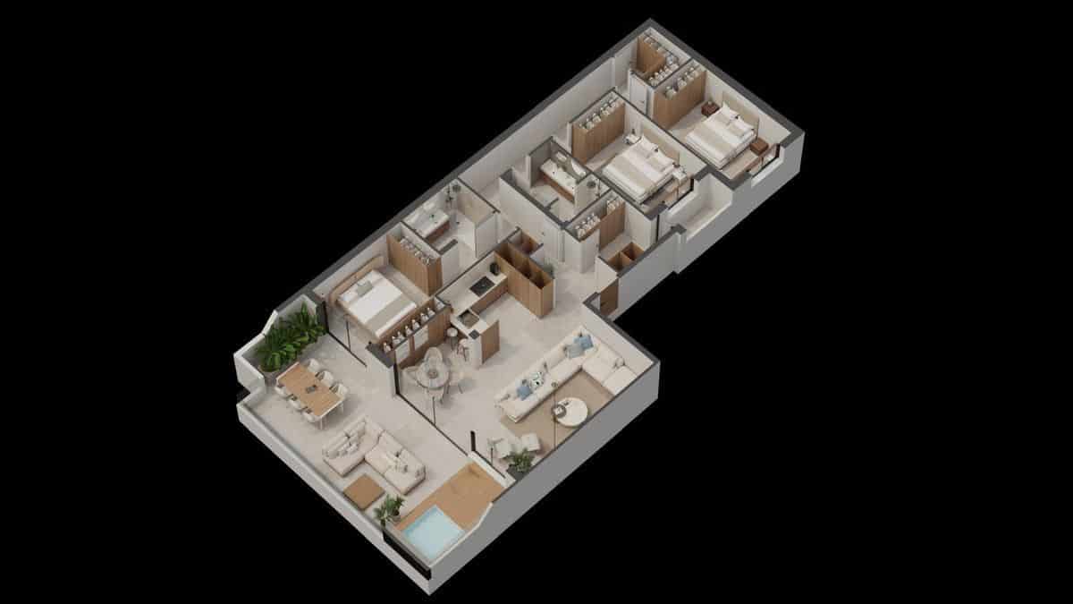 3 sypialnia Apartament na sprzedaż w Aguilas z basenem - 320 000 € (Ref: 9992713)