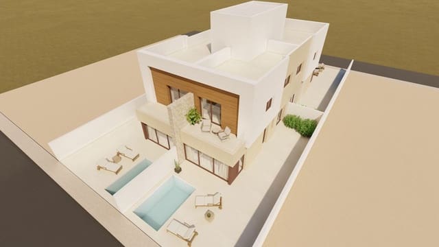 3 Zimmer Doppelhaus zu verkaufen in Santiago de la Ribera, San Javier mit Pool - 376.500 € (Ref: 9993543)