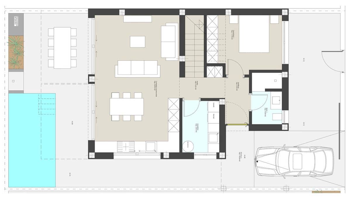 3 sovrum Villa till salu i Pilar de la Horadada med pool - 995 000 € (Ref: 9999996)
