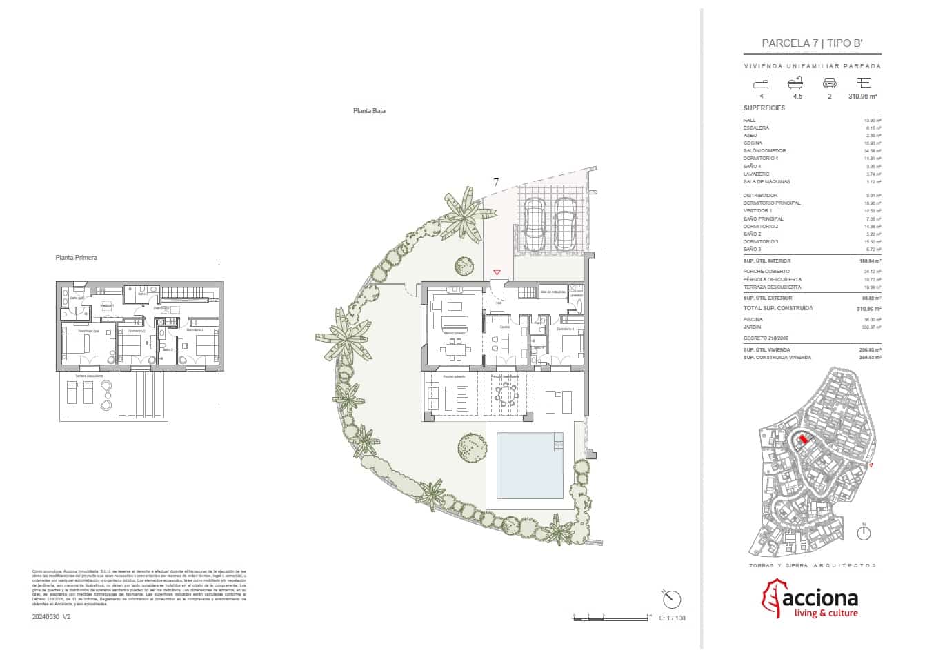 4 chambre Villa/Maison Semi-Mitoyenne à vendre à Sotogrande avec piscine garage - 1 459 000 € (Ref: 7894827)
