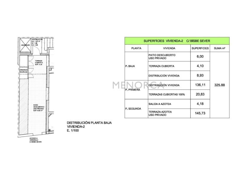 3 bedroom Townhouse for sale in Ciutadella de Menorca - € 825,000 (Ref: 9516284)