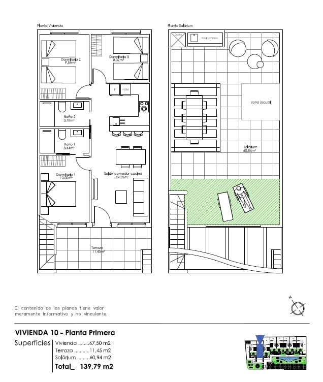 3 bedroom Beach Apartment for sale in Pilar de la Horadada with pool - € 290,000 (Ref: 9326020)