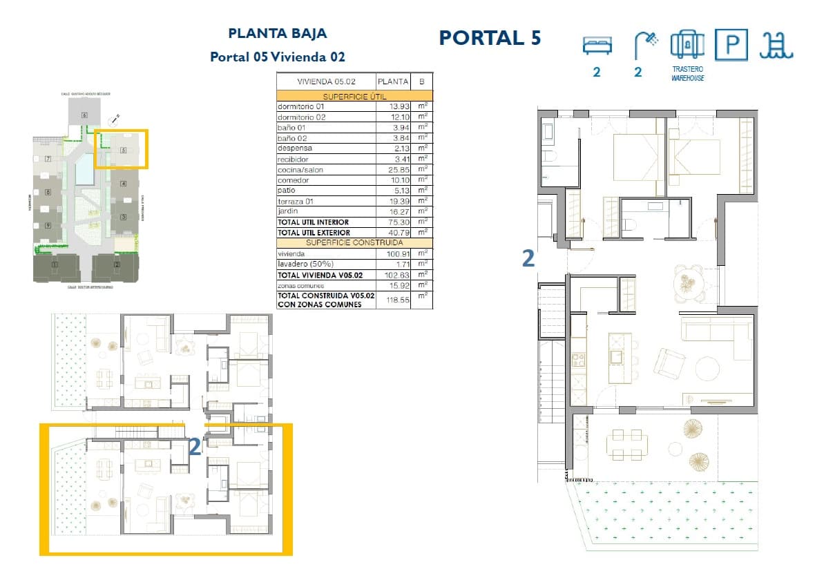 Apartamento Playa de 2 habitaciones en San Pedro del Pinatar en venta con piscina garaje - 254.900 € (Ref: 9448935)