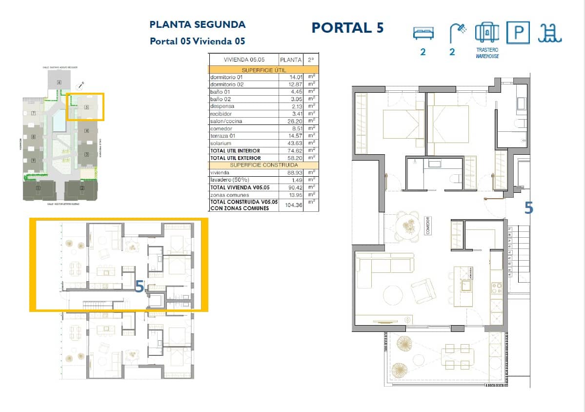 Apartamento Playa de 2 habitaciones en San Pedro del Pinatar en venta con piscina garaje - 254.900 € (Ref: 9448935)