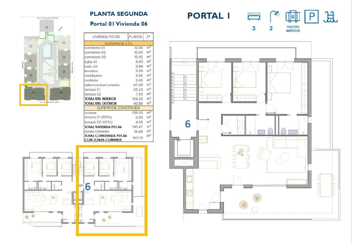 3 makuuhuone Ranta-asunto myytävänä paikassa San Pedro del Pinatar mukana uima-altaan - 293 900 € (Ref: 9448936)