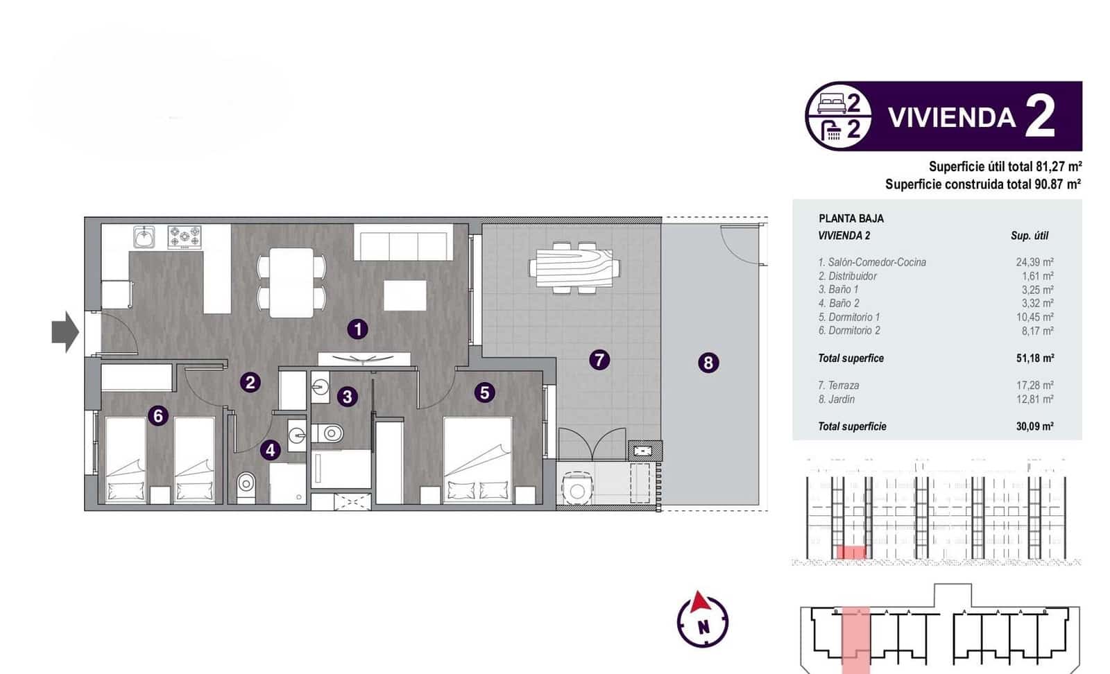 2 sypialnia Apartament na sprzedaż w Torrevieja z basenem - 285 000 € (Ref: 8295755)