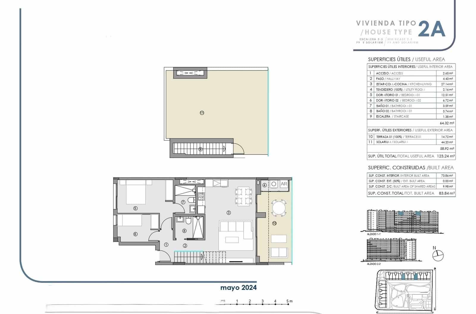 2 Zimmer Penthouse zu verkaufen in Punta Prima mit Pool Garage - 430.000 € (Ref: 8411417)