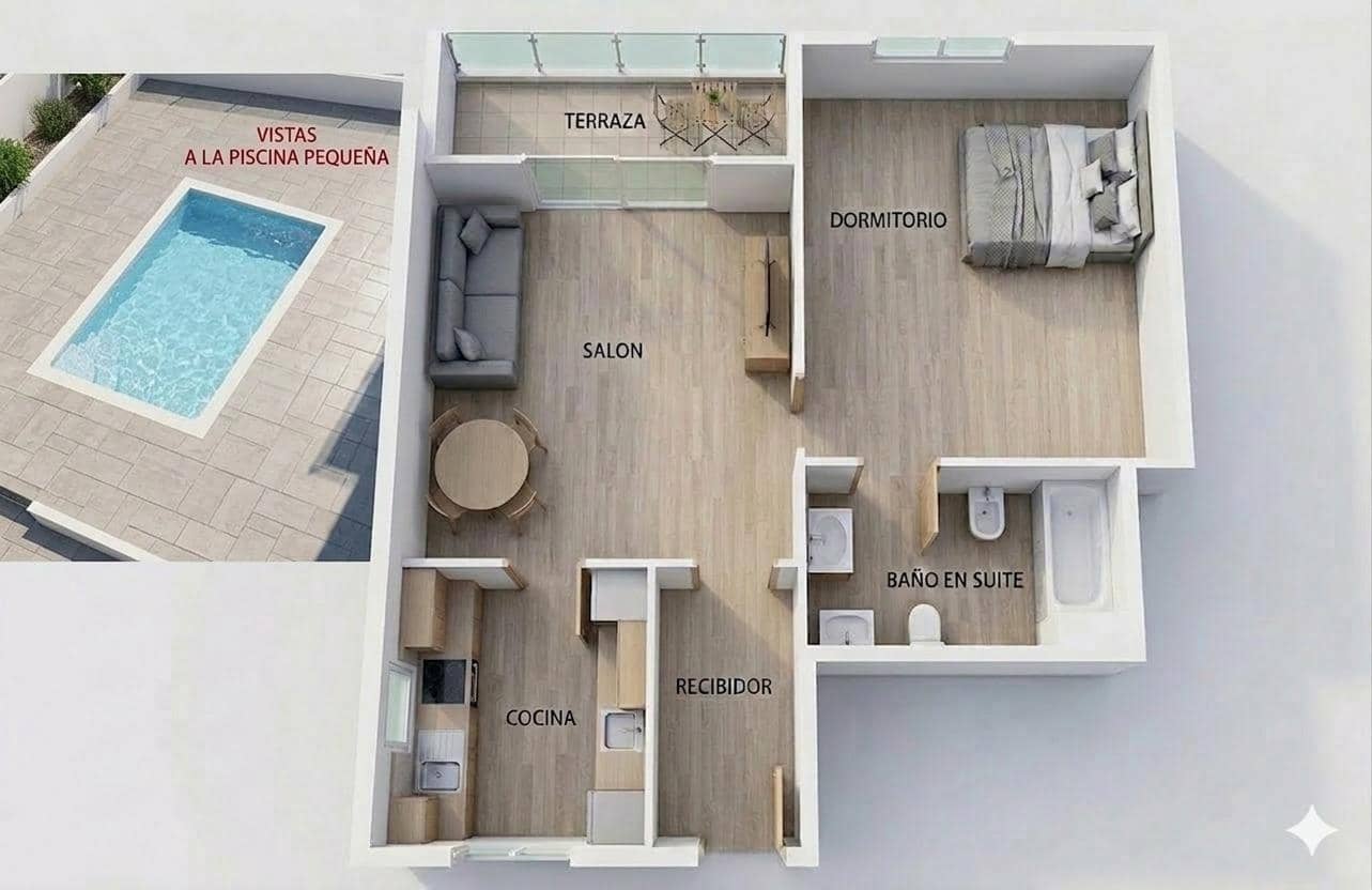 1 soverom Leilighet til salgs i Torrevieja med svømmebasseng garasje - € 119 900 (Ref: 8849319)