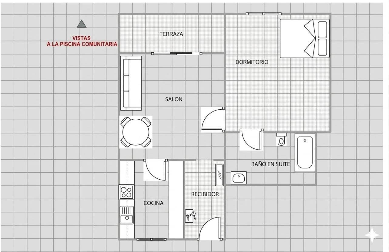 1 soverom Leilighet til salgs i Torrevieja med svømmebasseng garasje - € 119 900 (Ref: 8849319)