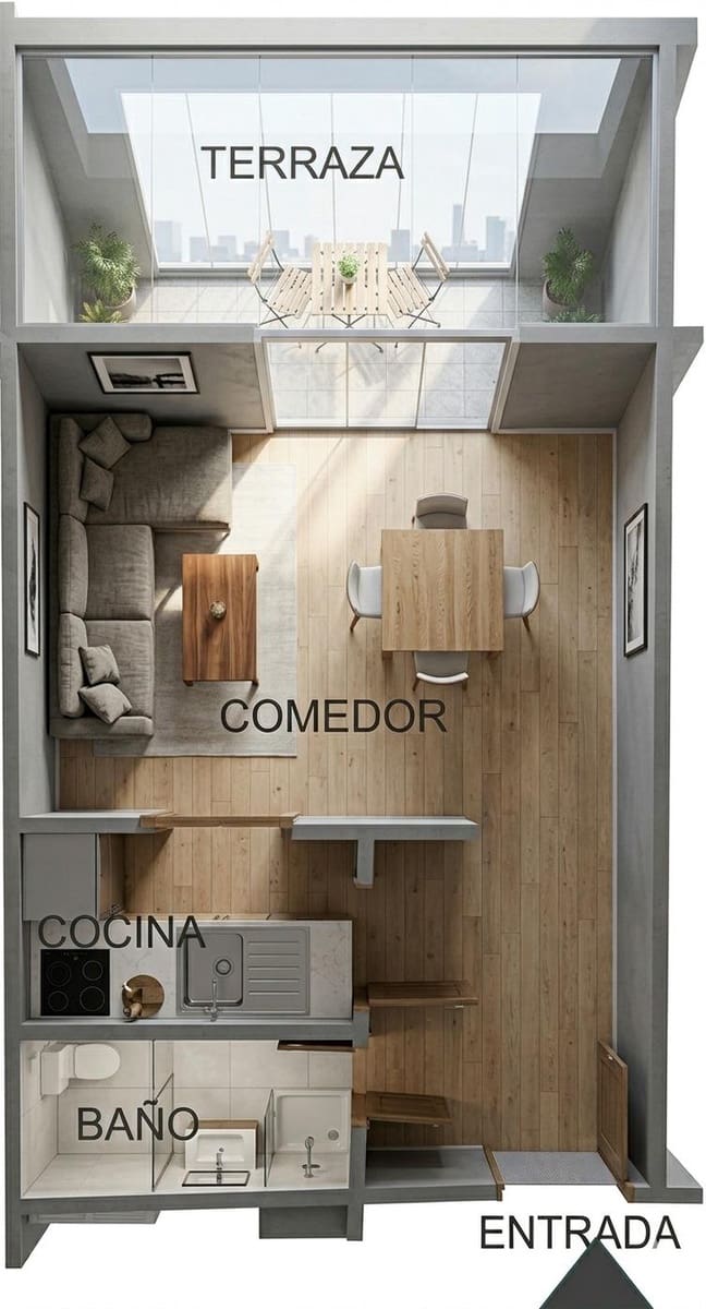 Ático en Torrevieja en venta con piscina garaje - 100.000 € (Ref: 9748164)