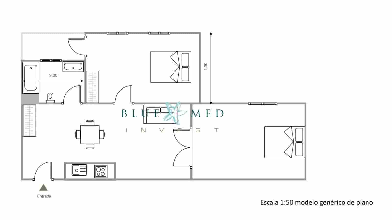 3 sypialnia Apartament na sprzedaż w Puerto de Mazarron z garażem - 178 500 € (Ref: 10037470)