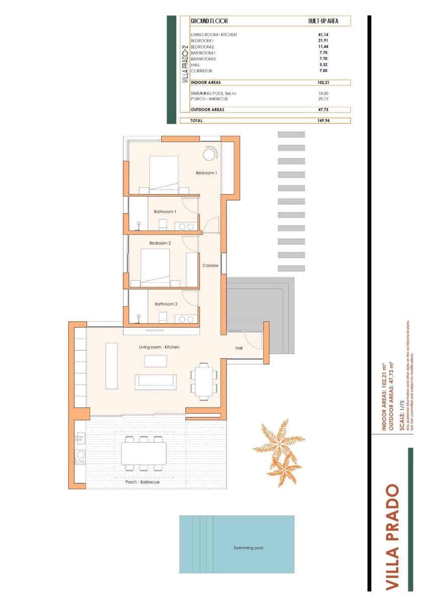 3 bedroom Villa for sale in Banos y Mendigo with pool - € 484,000 (Ref: 7696427)