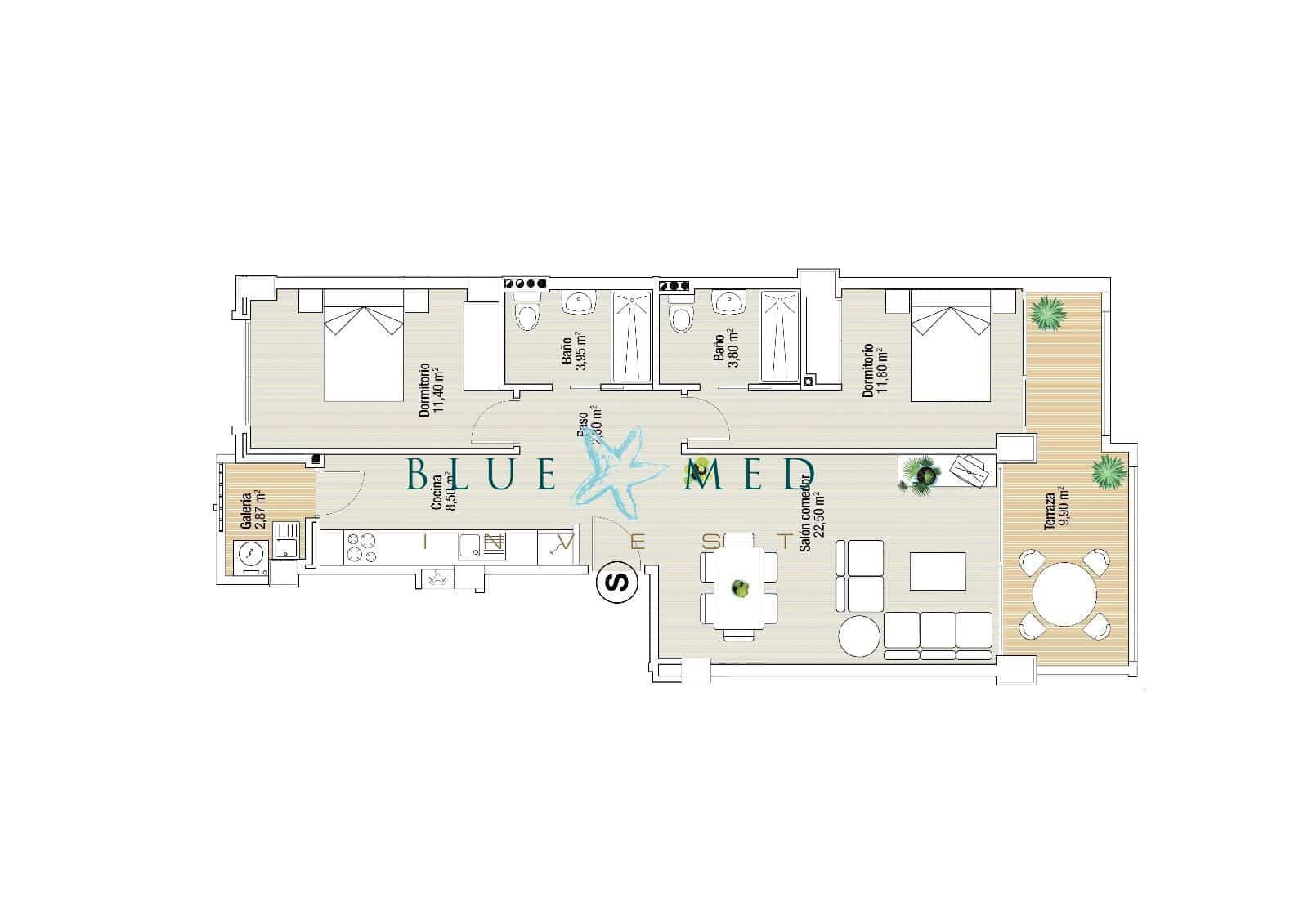 3 bedroom Apartment for sale in La Manga del Mar Menor with pool garage - € 328,600 (Ref: 8310773)