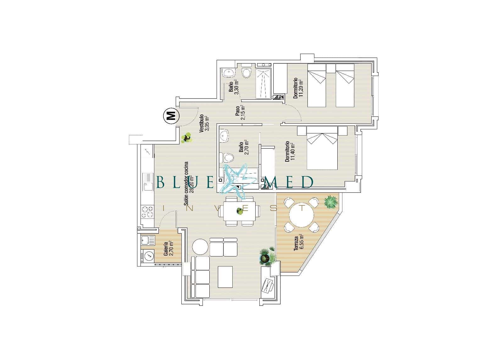 3 bedroom Apartment for sale in La Manga del Mar Menor with pool garage - € 328,600 (Ref: 8310773)