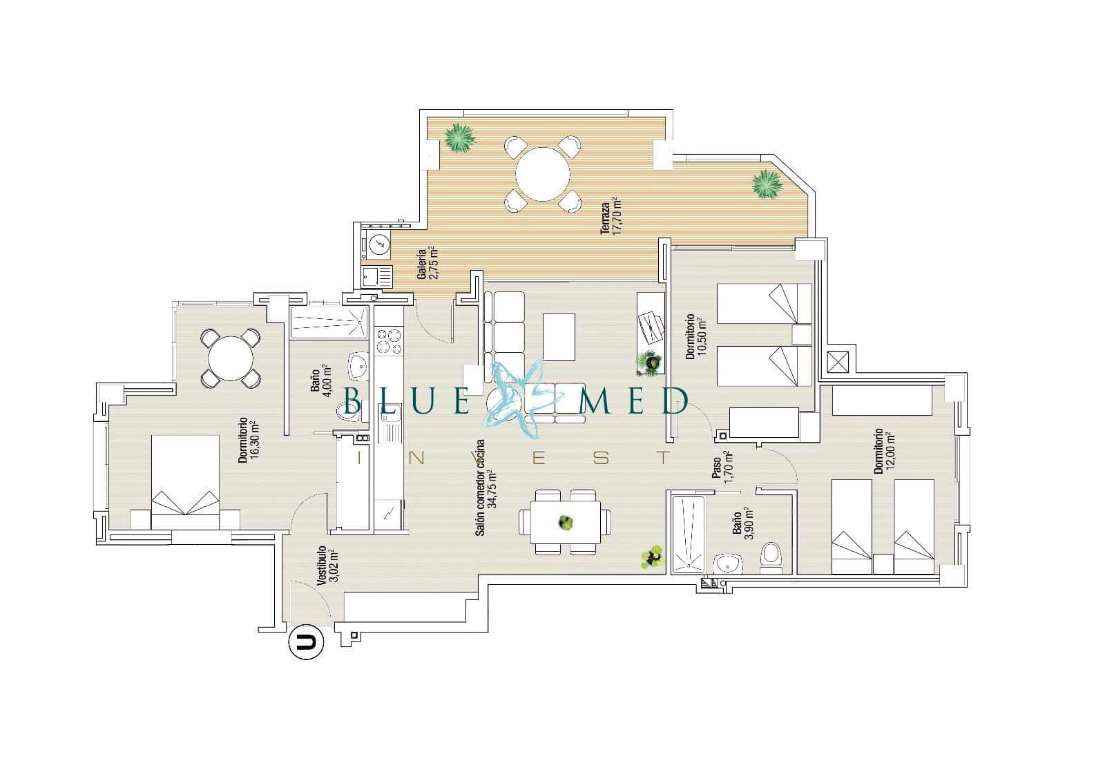 3 bedroom Apartment for sale in La Manga del Mar Menor with pool garage - € 328,600 (Ref: 8310773)