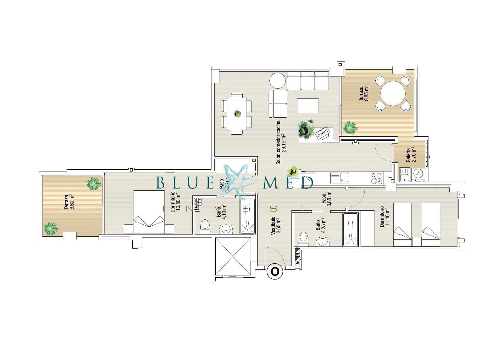 2 makuuhuone Huoneisto myytävänä paikassa La Manga del Mar Menor mukana uima-altaan 
autotalli - 237 132 € (Ref: 8310774)