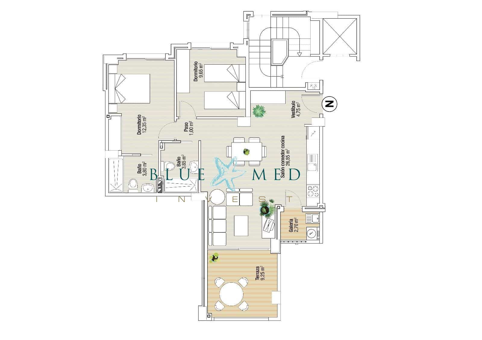2 makuuhuone Huoneisto myytävänä paikassa La Manga del Mar Menor mukana uima-altaan 
autotalli - 237 132 € (Ref: 8310774)