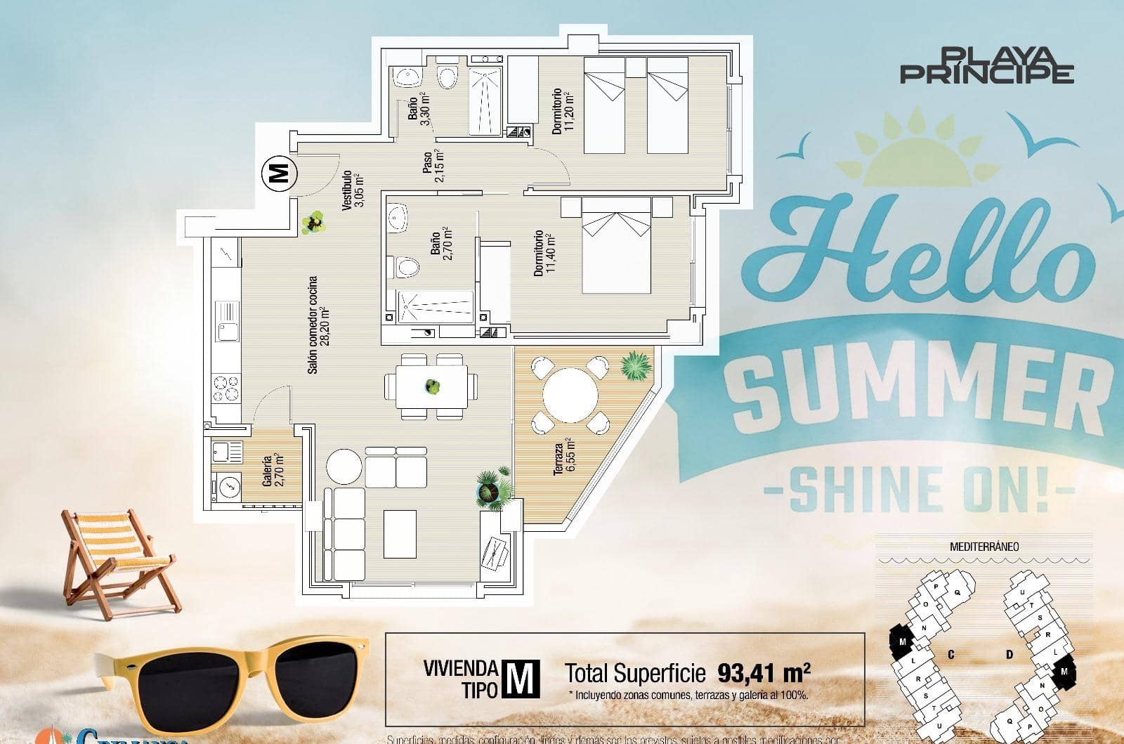 2 quarto Apartamento para venda em La Manga del Mar Menor com piscina garagem - 262 963 € (Ref: 8310774)