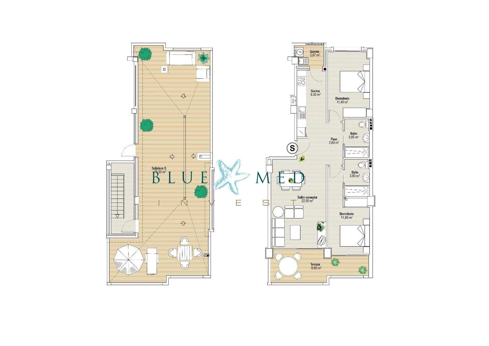 1 bedroom Apartment for sale in La Manga del Mar Menor with pool garage - € 205,033 (Ref: 8310775)