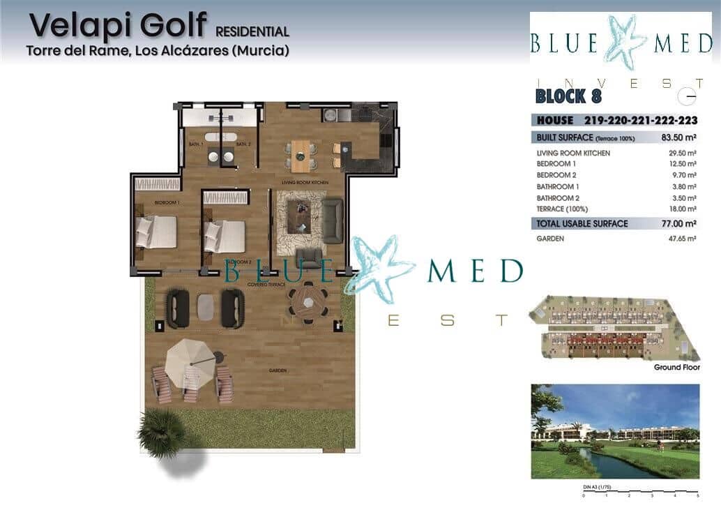 4 makuuhuone Huvila myytävänä paikassa Los Alcazares mukana uima-altaan 
autotalli - 685 000 € (Ref: 8398532)