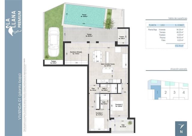 3 sypialnia Penthouse na sprzedaż w San Pedro del Pinatar z basenem - 449 000 € (Ref: 8426395)