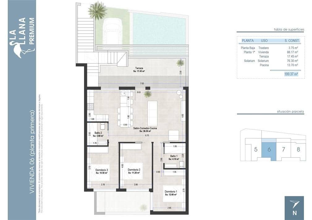 3 sypialnia Penthouse na sprzedaż w San Pedro del Pinatar z basenem - 449 000 € (Ref: 8426395)