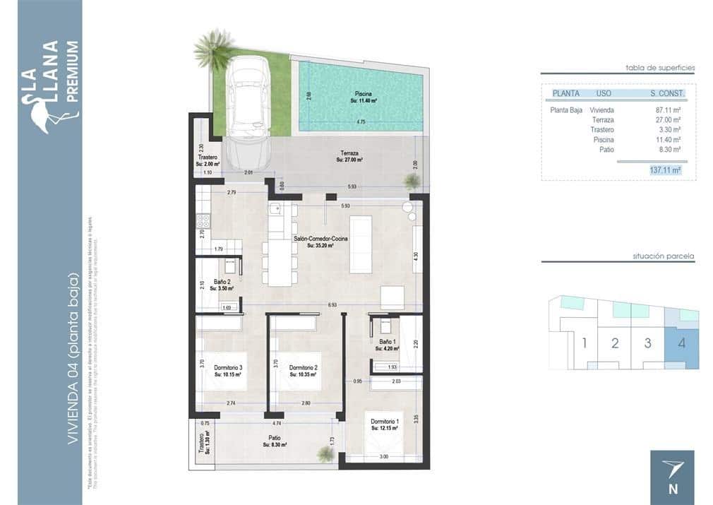 3 sypialnia Penthouse na sprzedaż w San Pedro del Pinatar z basenem - 449 000 € (Ref: 8426395)