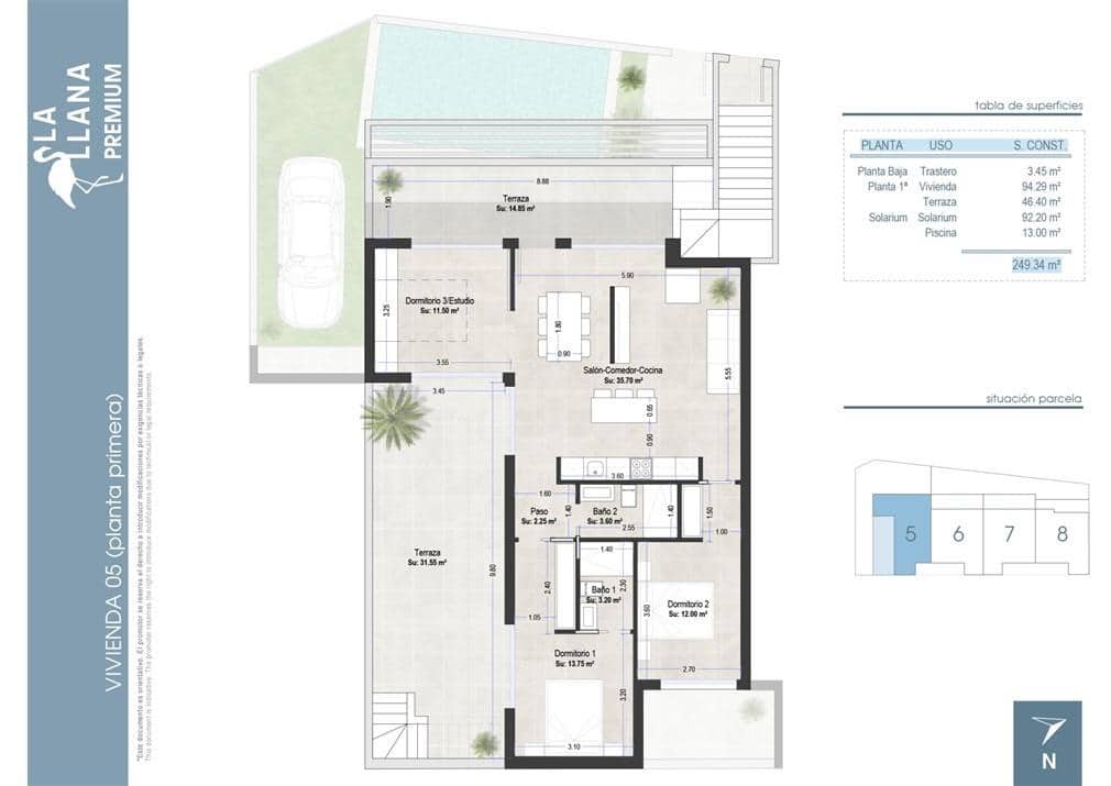 3 sypialnia Penthouse na sprzedaż w San Pedro del Pinatar z basenem - 449 000 € (Ref: 8426395)