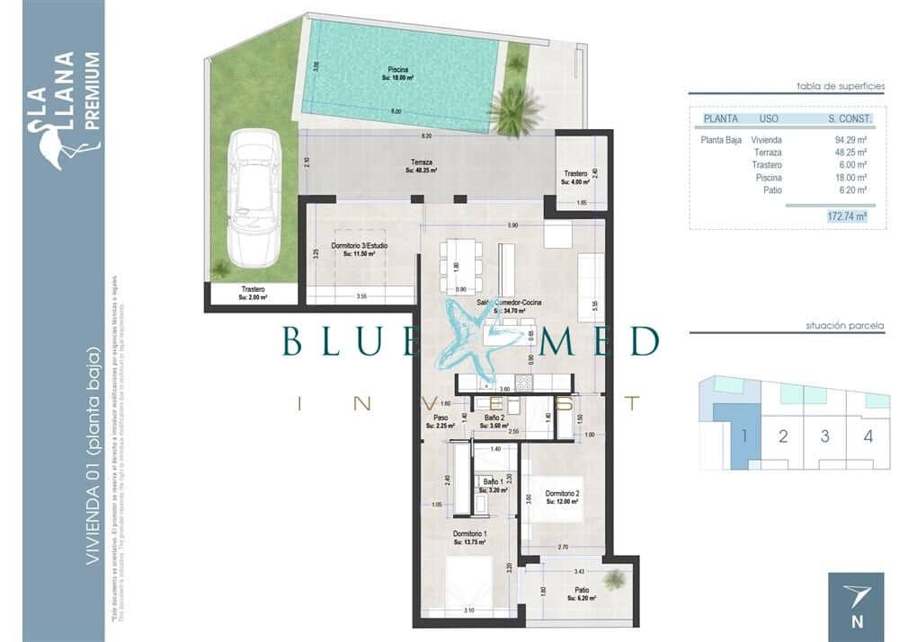 3 slaapkamer Appartement te koop in San Pedro del Pinatar met zwembad - € 409.000 (Ref: 8426396)