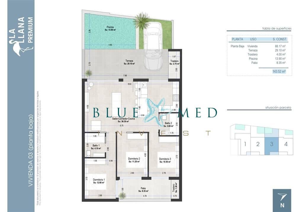 3 slaapkamer Appartement te koop in San Pedro del Pinatar met zwembad - € 409.000 (Ref: 8426396)