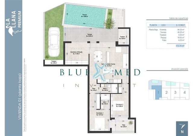 3 slaapkamer Appartement te koop in San Pedro del Pinatar met zwembad - € 409.000 (Ref: 8426396)