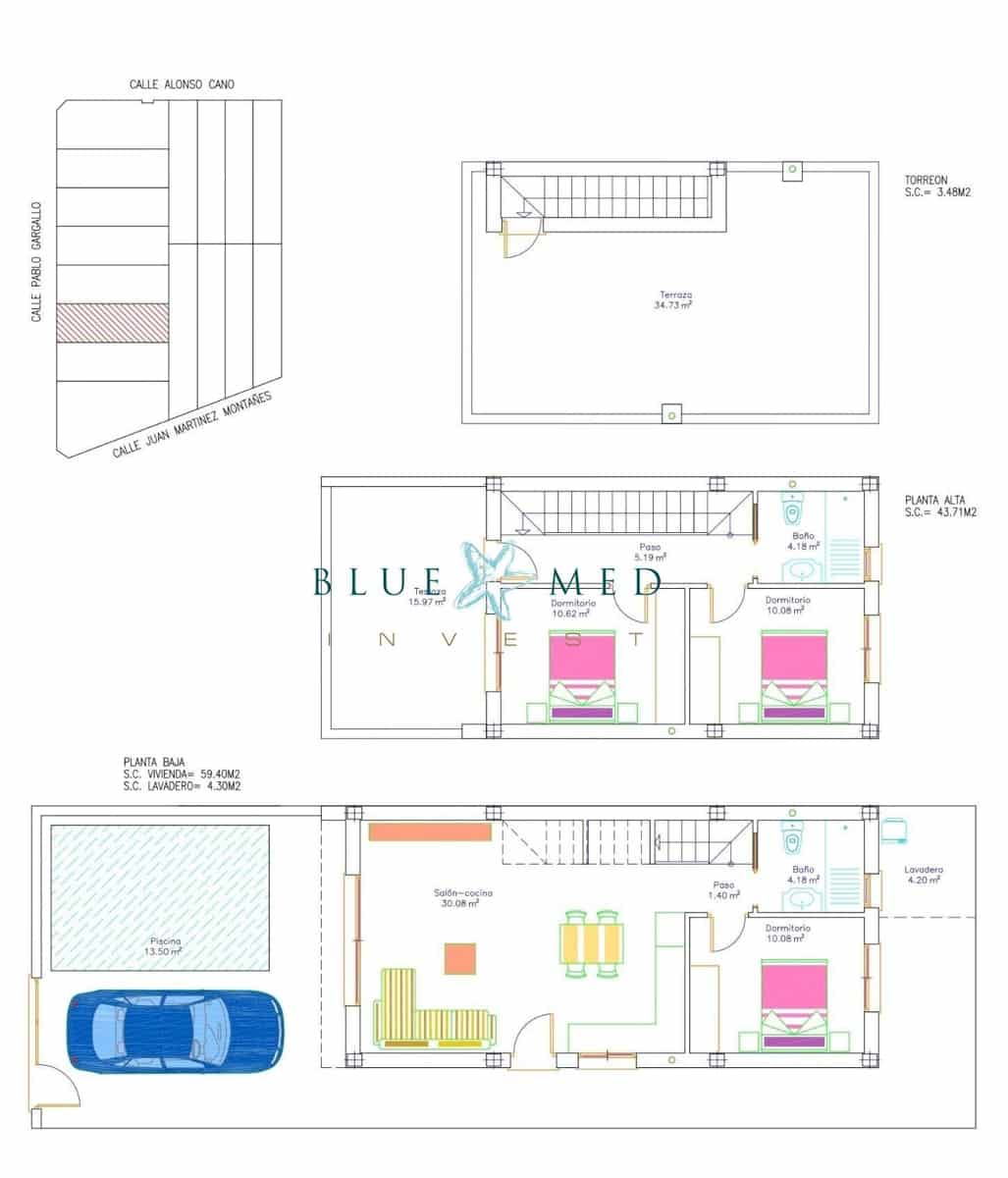 3 camera da letto Villa in vendita in San Pedro del Pinatar con piscina - 345.000 € (Rif: 8468059)