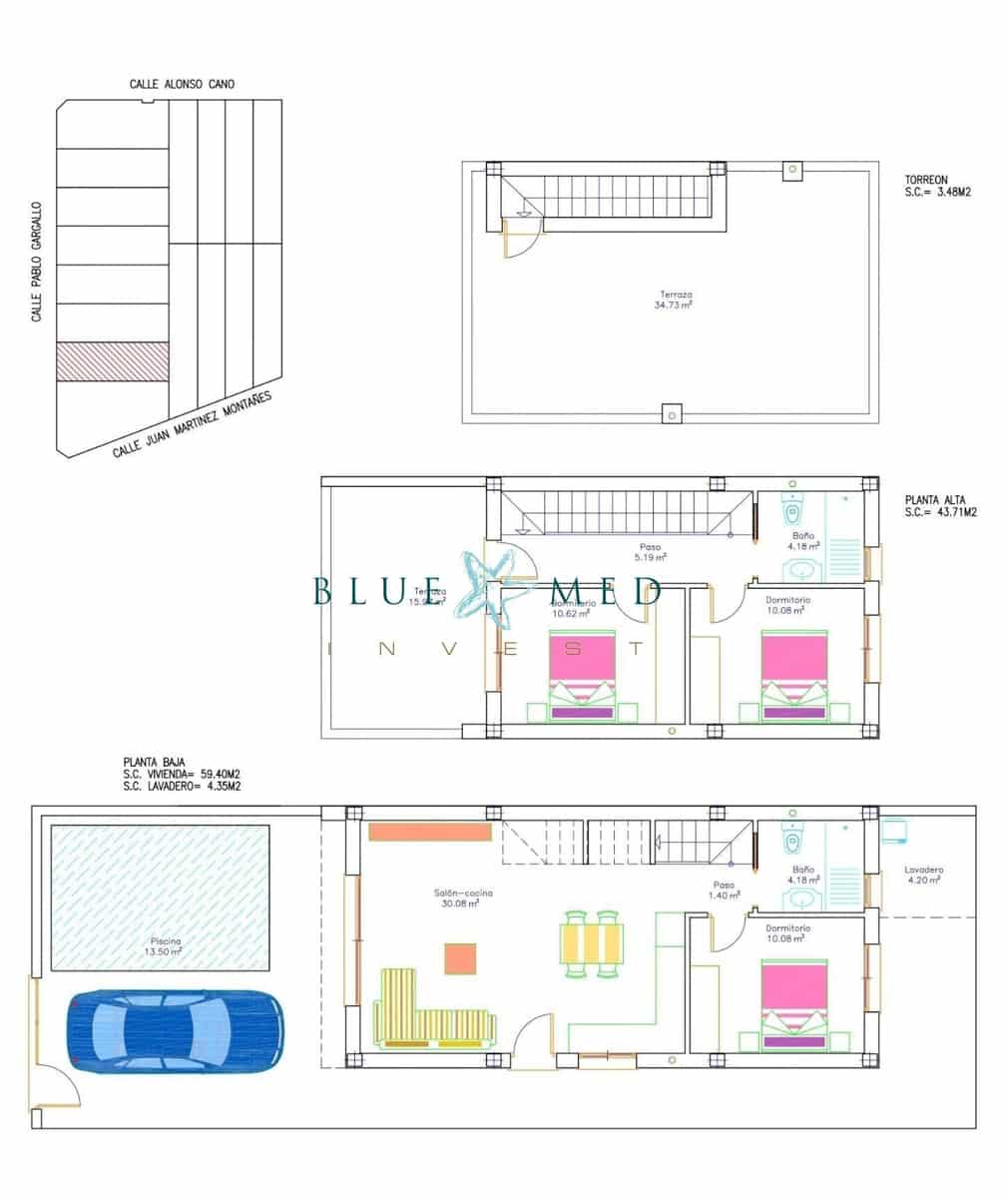 3 camera da letto Villa in vendita in San Pedro del Pinatar con piscina - 345.000 € (Rif: 8468059)