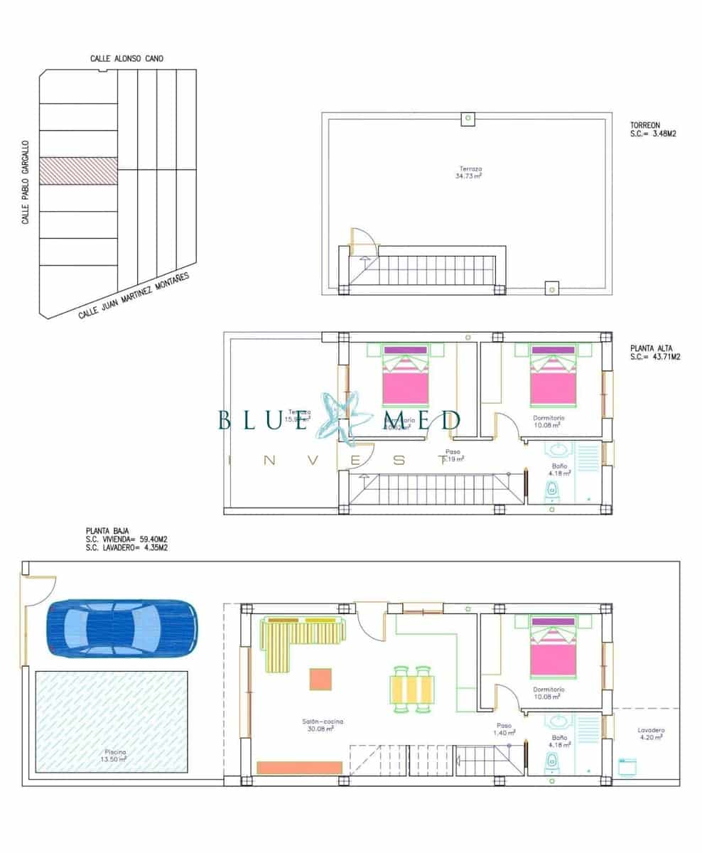 3 camera da letto Villa in vendita in San Pedro del Pinatar con piscina - 345.000 € (Rif: 8468059)