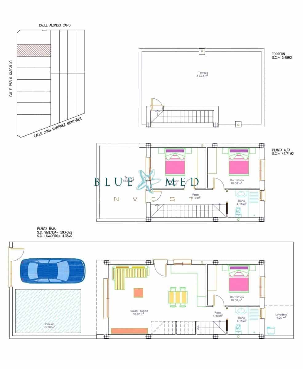 3 camera da letto Villa in vendita in San Pedro del Pinatar con piscina - 345.000 € (Rif: 8468059)