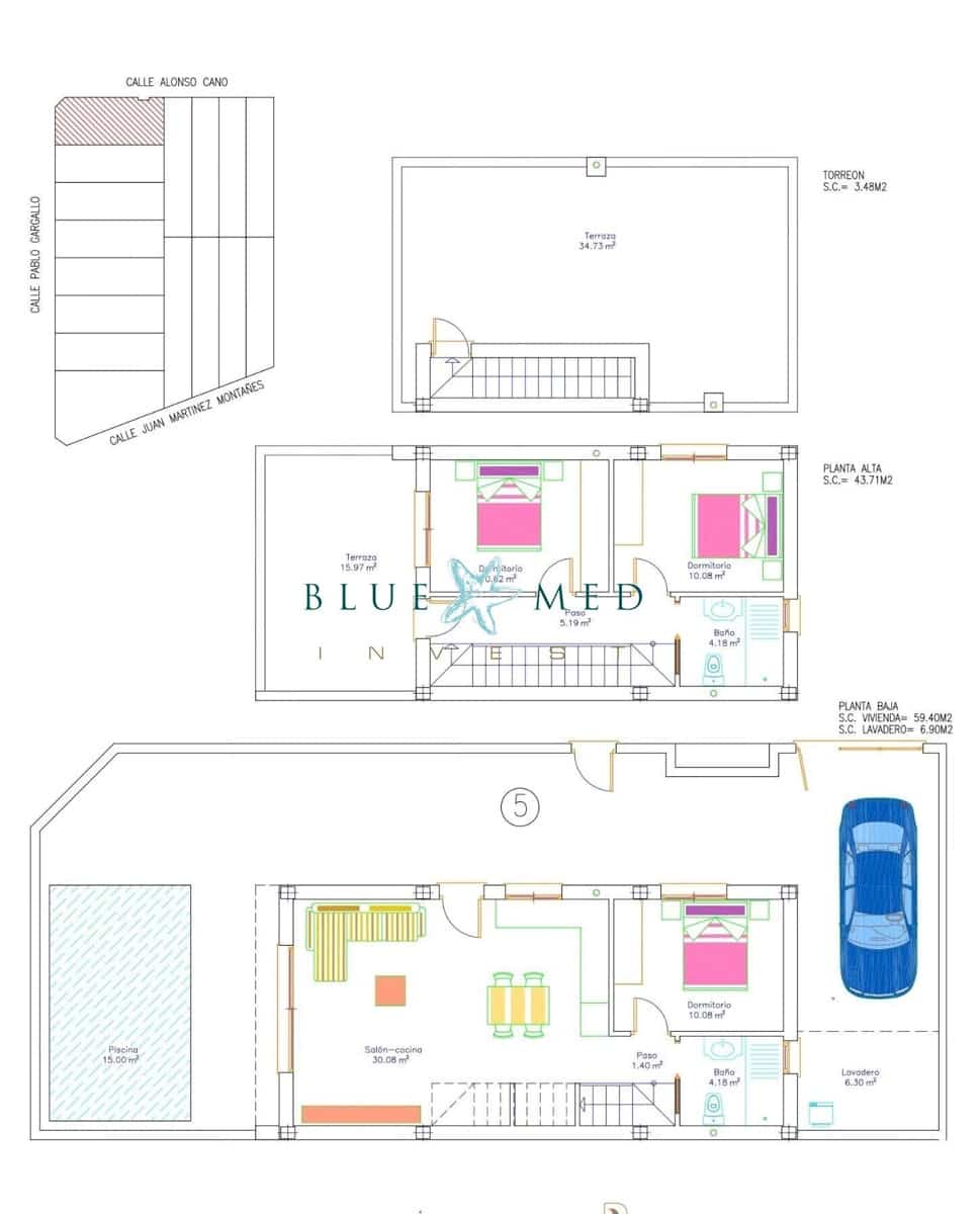 3 camera da letto Villa in vendita in San Pedro del Pinatar con piscina - 345.000 € (Rif: 8468059)