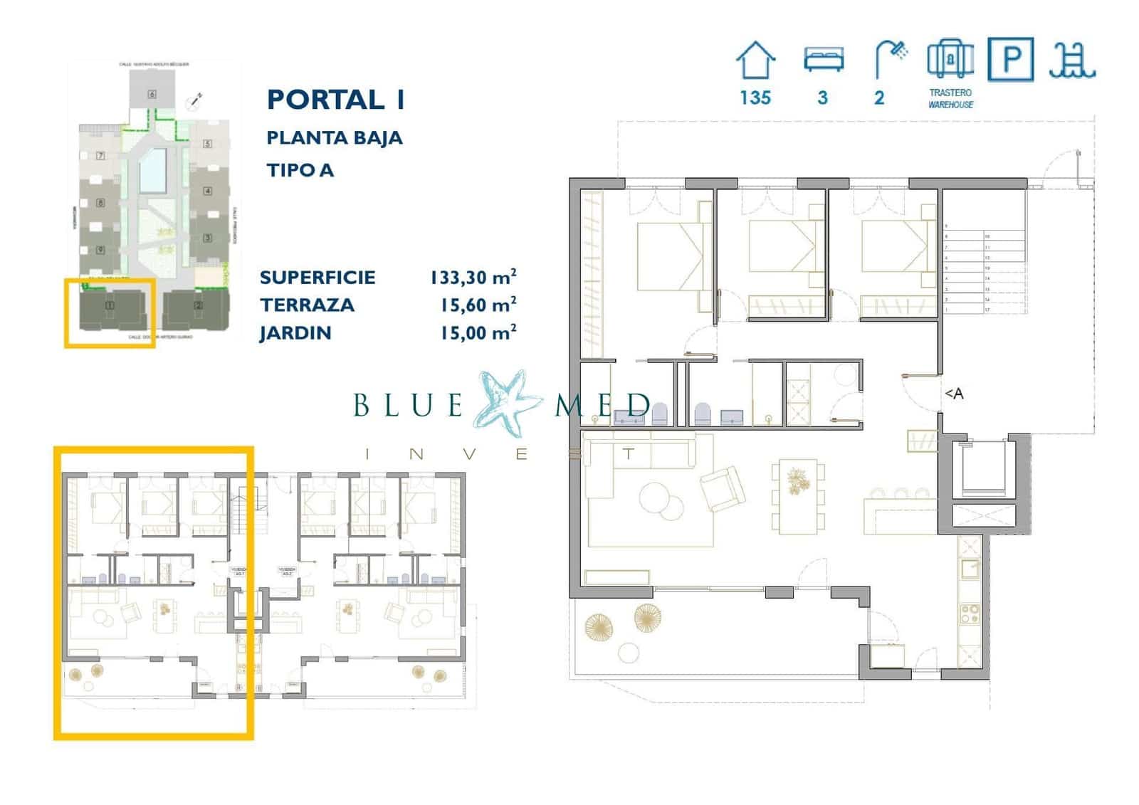 3 Zimmer Apartment zu verkaufen in San Pedro del Pinatar mit Pool Garage - 299.900 € (Ref: 8491040)