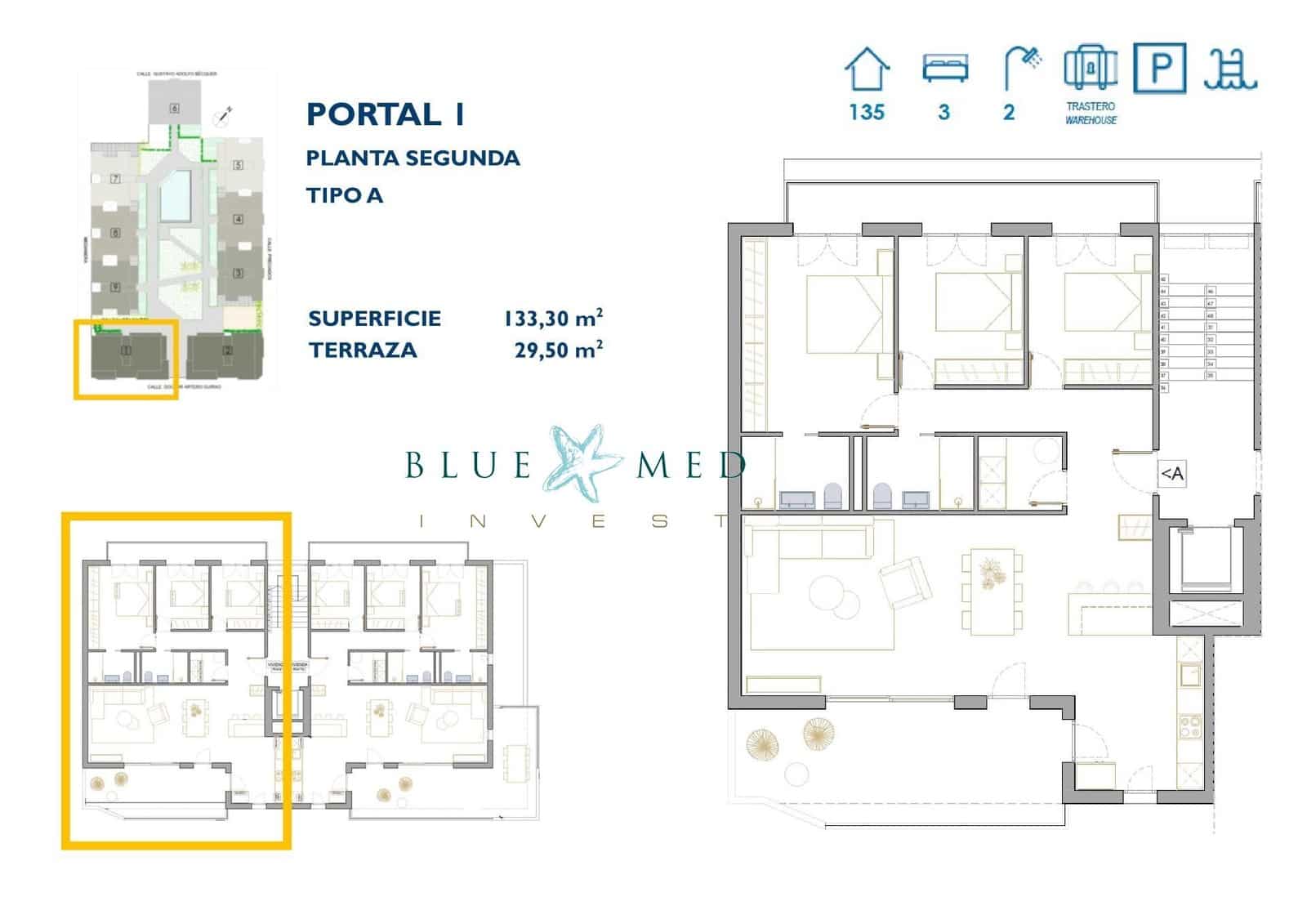 3 Zimmer Penthouse zu verkaufen in San Pedro del Pinatar mit Pool Garage - 309.900 € (Ref: 8491041)