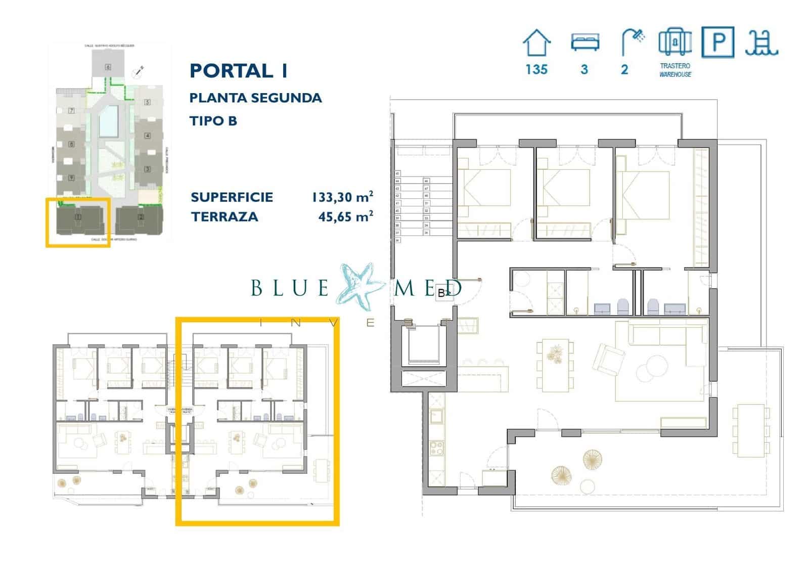 3 Zimmer Penthouse zu verkaufen in San Pedro del Pinatar mit Pool Garage - 309.900 € (Ref: 8491041)