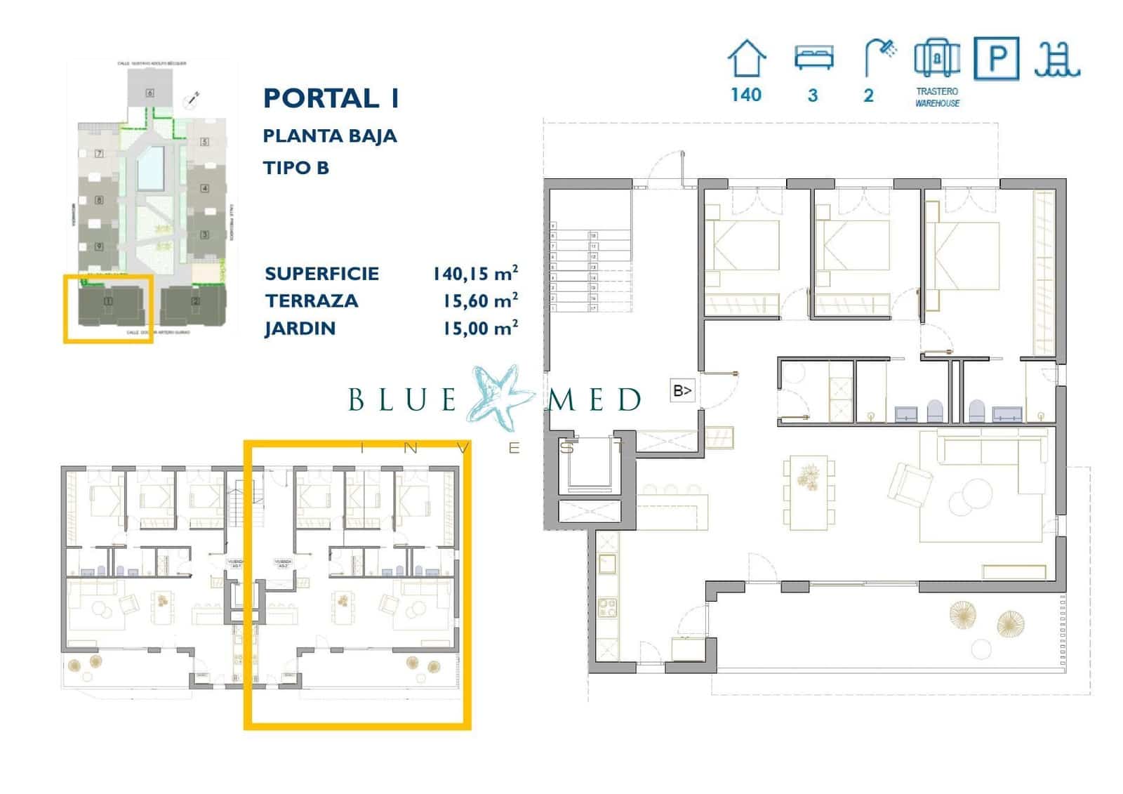 2 Zimmer Apartment zu verkaufen in San Pedro del Pinatar mit Pool Garage - 264.900 € (Ref: 8491043)