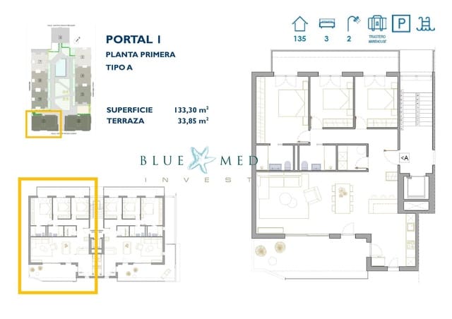 2 Zimmer Apartment zu verkaufen in San Pedro del Pinatar mit Pool Garage - 264.900 € (Ref: 8491043)