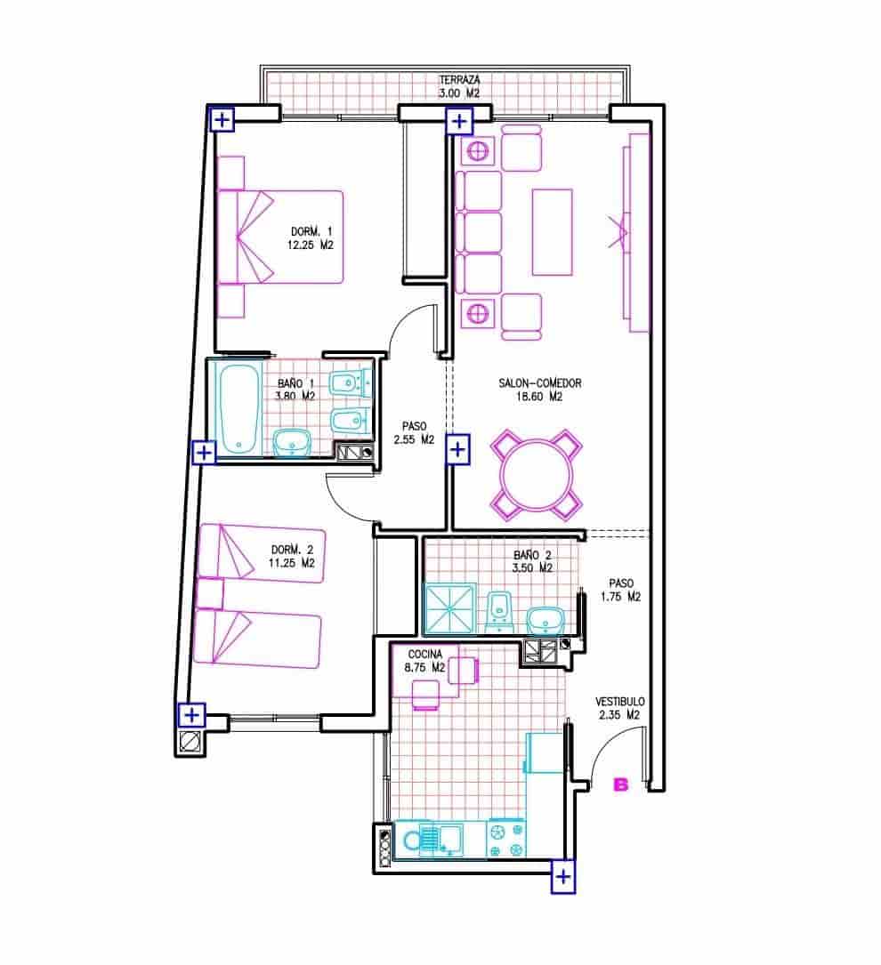2 bedroom Apartment for sale in Puerto de Mazarron with garage - € 194,900 (Ref: 8531979)