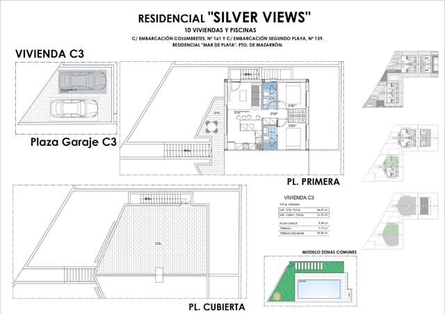 2 slaapkamer Penthouse te koop in Puerto de Mazarron, Mazarrón met zwembad garage - € 239.000 (Ref: 8534119)